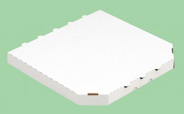 Pizza krabica priemer 32, bielo-hnedá.