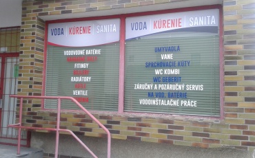 Predajňa sanity a vodoinštalačného materiálu Beluša.